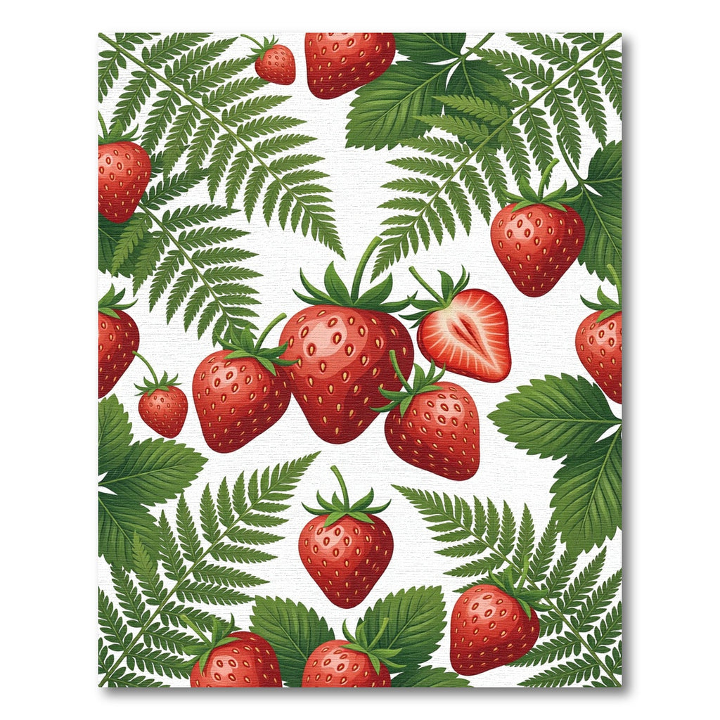 Lush Strawberry Vine Botanical Orchard Rug