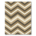 Earthy Chevron Waves Rug