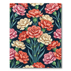 Coral Pink Carnation Garden Rug