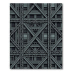 Industrial Steel Truss Grid Rug