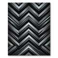 Metallic Silver Zigzag Chevron Rug