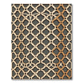 Elegant Gold Trellis Lattice Layered Rug