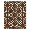 Chocolate Brown Geometric Diamond Lattice Rug