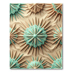 Mint Teal Sand Starburst Medallion Rug