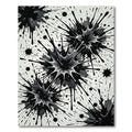 Monochromatic SplatterBurst Abstract Art Rug