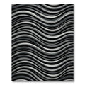 Monochromatic Rippling Stripe Abstract Rug