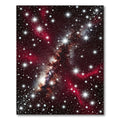 Crimson Cosmic Starry Nebula Rug