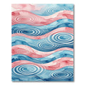 Watercolor Blue and Pink Ripple Wave Rug