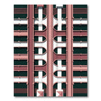 Pink Architectural Grid Echo Rug
