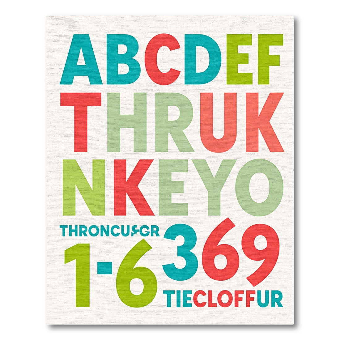 Colorful Alphabet And Number Blocks Rug