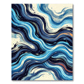 Fluid Azure Aquatic Swirls Accent Rug