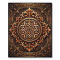 Ornate Golden Acanthus Scroll Rug