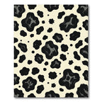 Abstract Black Spotted Animal Ivory Rug