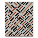 Geometric Interlocking Terracotta Abstract Rug
