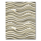 Neutral Earthy Tone Abstract Wavy Lines Rug