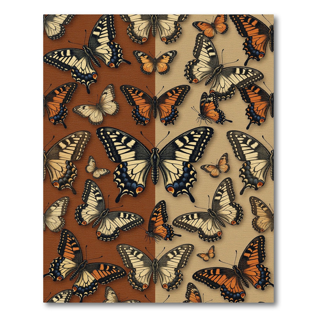 Earthy Butterfly Duo Tone Area Rug