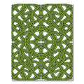 Vibrant Green Intertwined Knotwork Rug