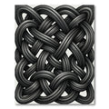 Dark Gray Interlocking Knot Rug