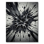 Monochrome Abstract Ink Splash Rug