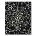 Atomic Structure Gray Pattern Rug