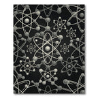 Atomic Structure Gray Pattern Rug