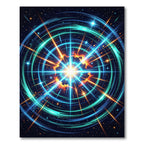 Radiant Cosmic Energy Celestial Swirl Rug