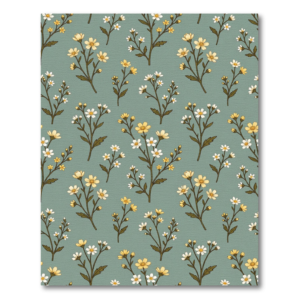 Sage Green Wildflower Meadow Meadow Floral Rug