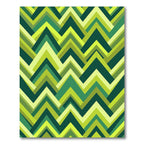 Vibrant Lime Green Zigzag Chevron Rug