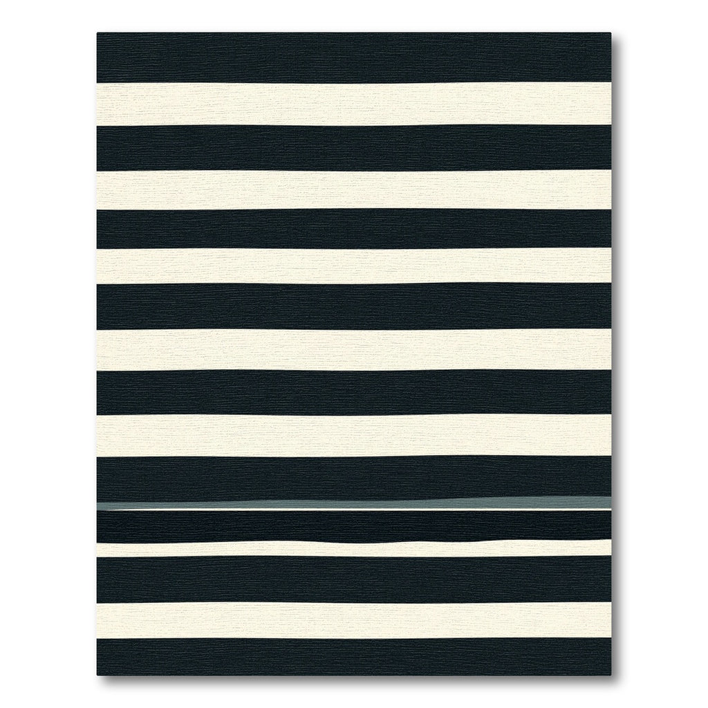 Classic Black and Cream Stripe Rug