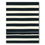 Classic Black and Cream Stripe Rug