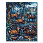 Enchanted Forest Hunt Wildlife Tapestry Rug