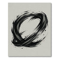 Ink Brush Swirl Abstract Oval Design Rug