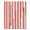 Crimson Pink Vertical Stripe Composition Rug