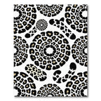 Black Gold Leopard Spot Circles Rug