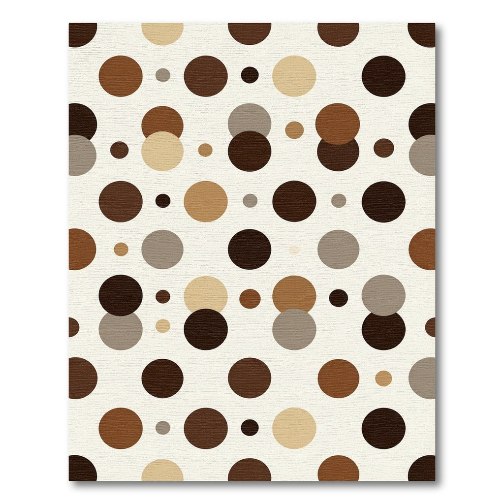 Warm Earth Tone Polka Dot Rug