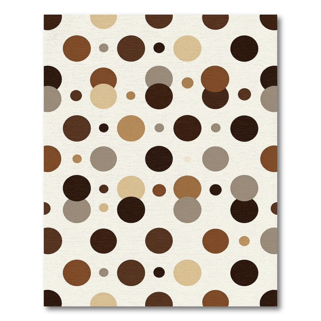 Warm Earth Tone Polka Dot Rug