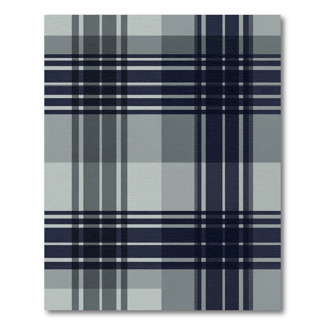 Classic Charcoal And Slate Plaid Rug