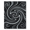 Abstract Gray Swirl Vortex Rug