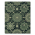 Sage Green Botanical Starburst Medallion Rug
