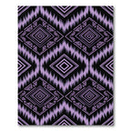 Purple Geometric Tribal Diamond Ikat Rug