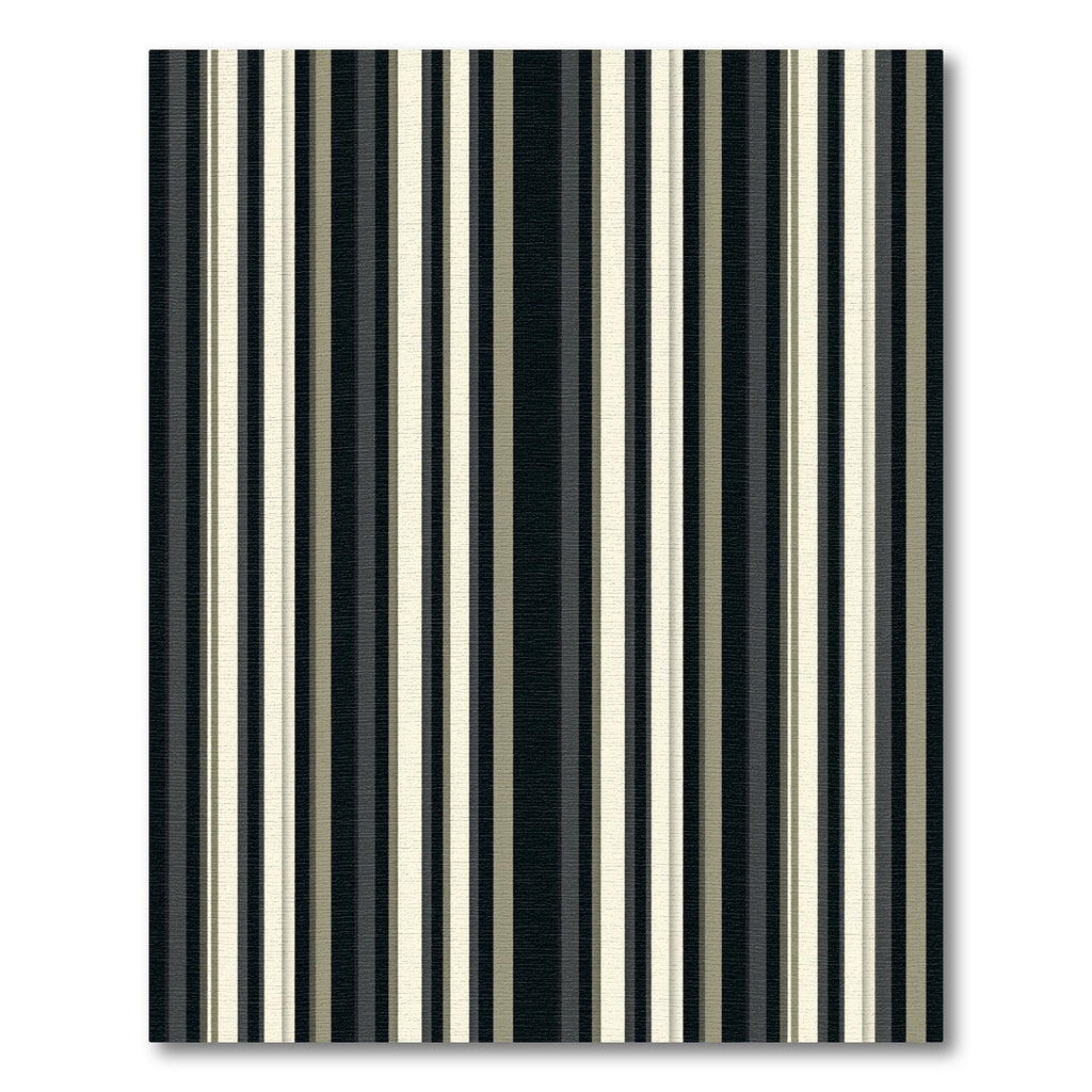 Classic Black Cream Stripe Rug