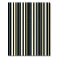 Classic Black Cream Stripe Rug