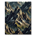 Jagged Mountain Summit Panorama Rug