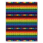 Vibrant Rainbow Geometric Stripe Rug