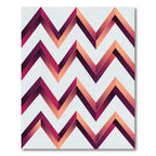 Vibrant Magenta Orange Chevron Rug