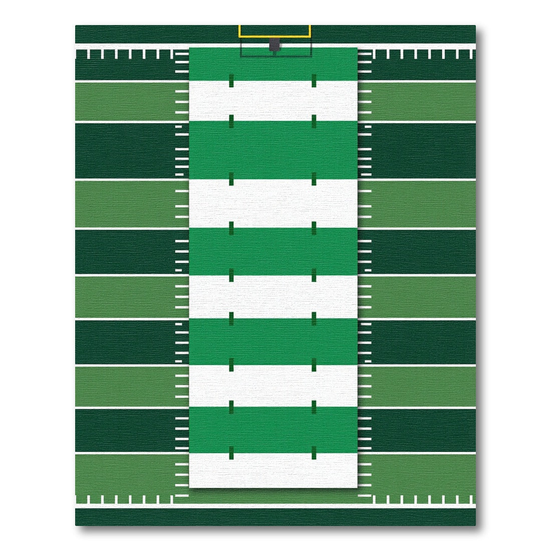 Modern Emerald Green Grid Field Rug