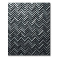 Monochromatic Gray Herringbone Chevron Rug