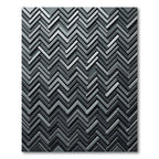Monochromatic Gray Herringbone Chevron Rug