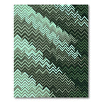 Ombre Mint Green Chevron Pattern Rug