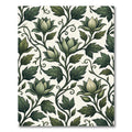 Verdant Green Floral Vine Arrangement Rug